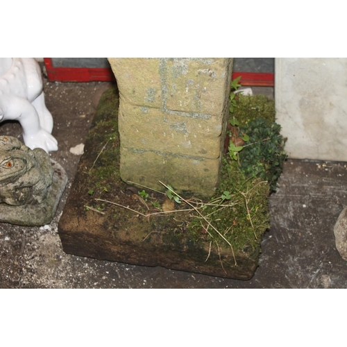 870 - Garden sundial on stone ware plinth.