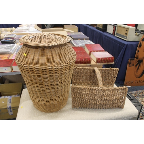 894B - Two Wicker baskets.