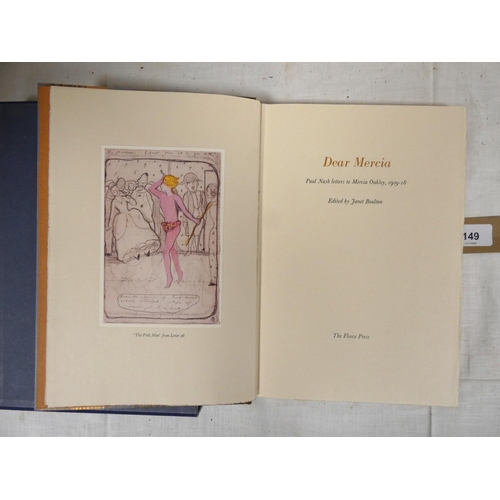 149 - FLEECE PRESS.  Paul Nash, Dear Mercia, Letters to Mercia Oakley. Ltd. ed. 300. Tipped in col. fronti... 