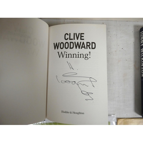 162 - Sporting Autographs.  Signed works in d.w's by Jonny Wilkinson & Clive Woodward & ... 