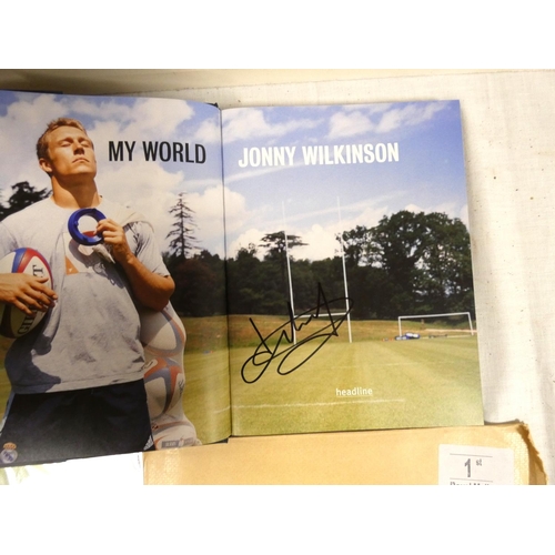 162 - Sporting Autographs.  Signed works in d.w's by Jonny Wilkinson & Clive Woodward & ... 