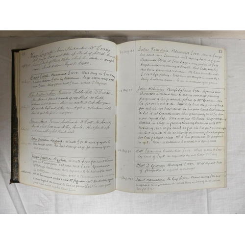 175 - Carlisle & Cumbria - Bankers' Interview Record Book.  Detailed manuscript interview book of a Ca... 