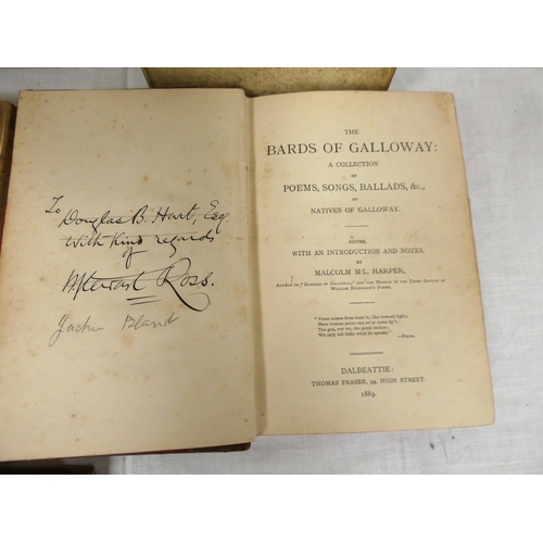 187 - MCDOWALL WILLIAM.  Poems Chiefly in the Galloway Dialect. Half title. Orig. brds., def. backstrip &a... 