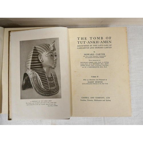 194 - CARTER HOWARD & MACE A. C. The Tomb of Tut-Ankh-Amen. 2 vols. Half titles. Illus. Orig. dec. bro... 