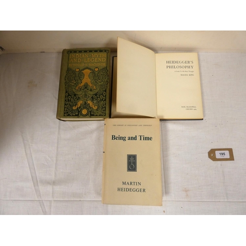 195 - HEIDEGGER MARTIN.  Being & Time. Orig. grey cloth in unclipped d.w. First English Edit... 