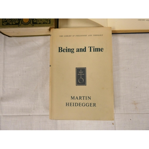 195 - HEIDEGGER MARTIN.  Being & Time. Orig. grey cloth in unclipped d.w. First English Edit... 