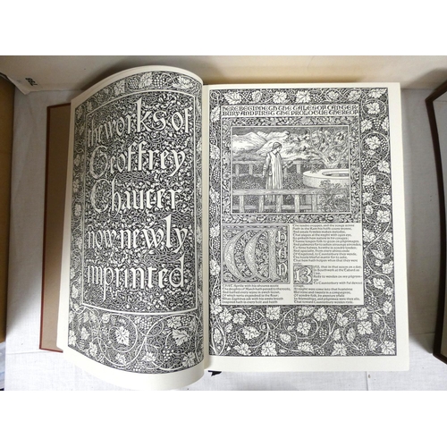 206 - FOLIO SOCIETY.  The Kelmscott Chaucer, fine facsimile ed. Folio. Orig. dec. red cloth gilt... 