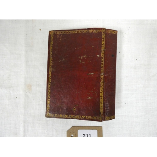 211 - WATSON SAMUEL.  The Gentleman's & Citizen's Almanack. Dublin, 1777. Bound in limp red morocco wi... 