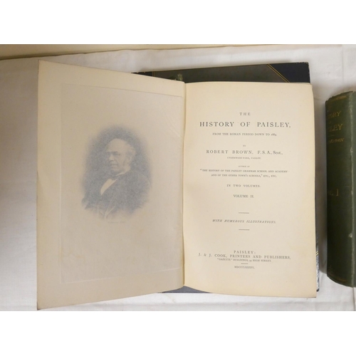 44 - MACKIE CHARLES.  Historical Description of the Abbey & Town of Paisley. Eng. title & 5 eng. ... 