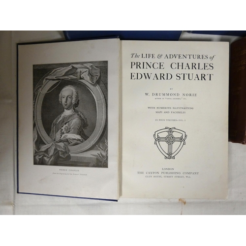 49 - NORIE W. DRUMMOND.  The Life & Adventures of Prince Charles Edward Stuart. 4 vols. Col. & ot... 