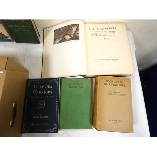 57 - Various.  A carton of various vols. incl. a few maritime, book-crafts, etc.