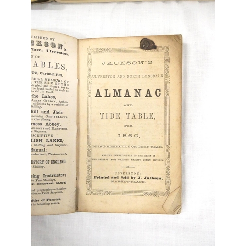 112 - JACKSON J.  Jackson's Ulverston & North Lonsdale Almanac & Timetable for 1860. Ori... 