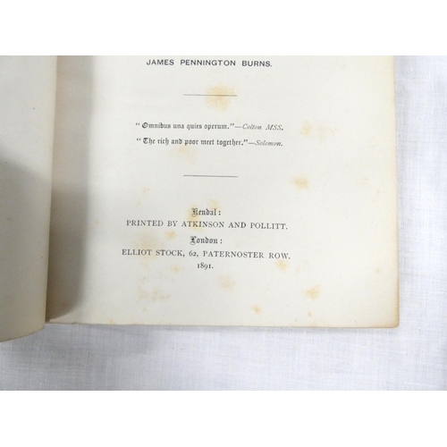 116 - WILLIAMS A. A. & BURNS J. P.  The Registers of Colton Parish Church, In Furness Fells.... 