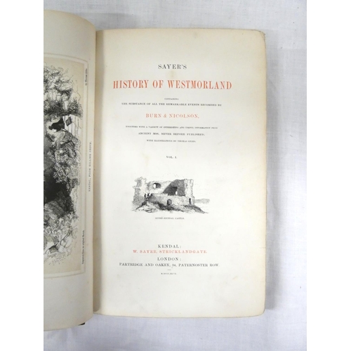 122 - SAYER W.  Sayer's History of Westmorland Containing the Substance of All the Remarkable Ev... 