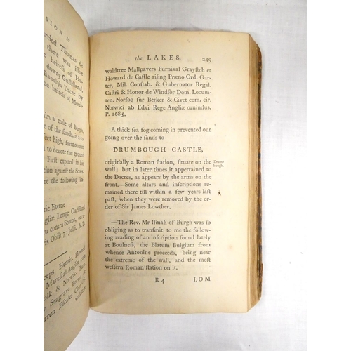 123 - HUTCHINSON W.  An Excursion to the Lakes in Westmoreland & Cumberland With a Tour Thro... 