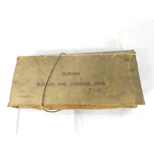 138 - Durham Collieries.  Borings & Sinkings Data (A-B). 2 bundles of manuscript folded documents c.18... 