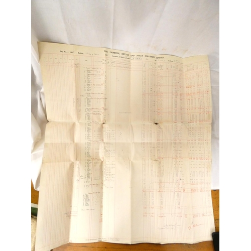 146 - Tanfield Moor, S. Tanfield & E. Tanfield Collieries.  41 various bills & dockets for shift w... 