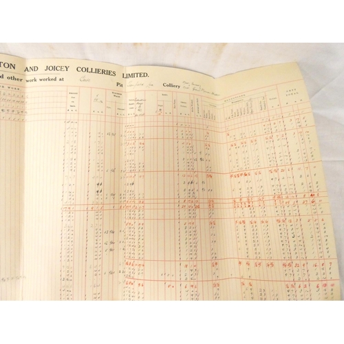 146 - Tanfield Moor, S. Tanfield & E. Tanfield Collieries.  41 various bills & dockets for shift w... 