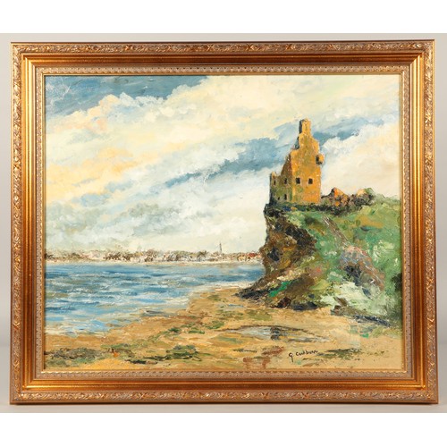 450 - Gordon Cockburn (Scottish 1944-2022) ARR'Greenan Castle'Gilt framed oil on canvas, signed lower righ... 