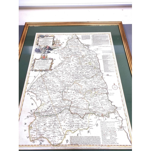 68 - BOWEN EMANUEL & KITCHIN THOMAS.  A New Improved Map of Northumberland from the Best Surveys &... 