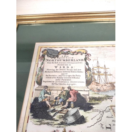 68 - BOWEN EMANUEL & KITCHIN THOMAS.  A New Improved Map of Northumberland from the Best Surveys &... 