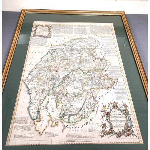 69 - BOWEN EMANUEL & KITCHIN THOMAS.  A New Map of the Counties of Cumberland & Westmoreland Divi... 