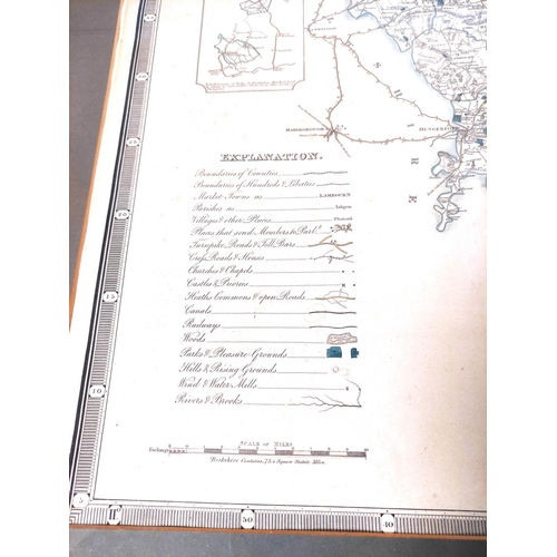 72 - GREENWOOD C. & J.  Map of the County of Berks, from an Actual Survey. Eng. map with hand colouri... 