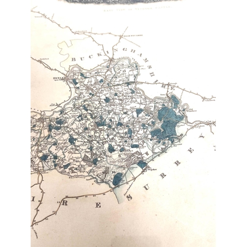 72 - GREENWOOD C. & J.  Map of the County of Berks, from an Actual Survey. Eng. map with hand colouri... 