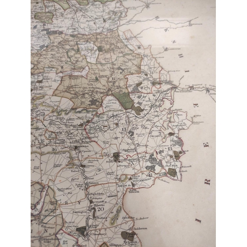 73 - GREENWOOD C. & J.  Map of the County of Wilts, from an Actual Survey. Hand col. eng. map with co... 