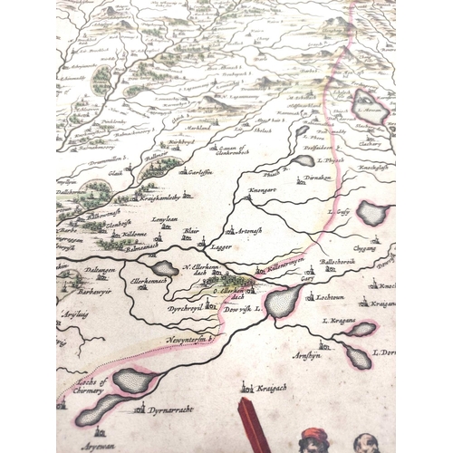 86 - BLAEU JOHANNES & PONT TIMOTHY.  Carricta ... the South Part of Carrick. Hand col. eng. map. Mult... 