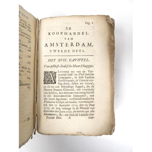 239 - LE LONG ISAAC.  De Koophandel Van Amsterdam. Substantial guide book to Amsterdam, 756pp. R... 