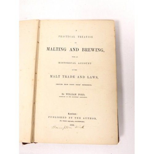 240 - WARD WILLIAM.  A Practical Treatise on Malting & Brewing with an Historical Account of... 