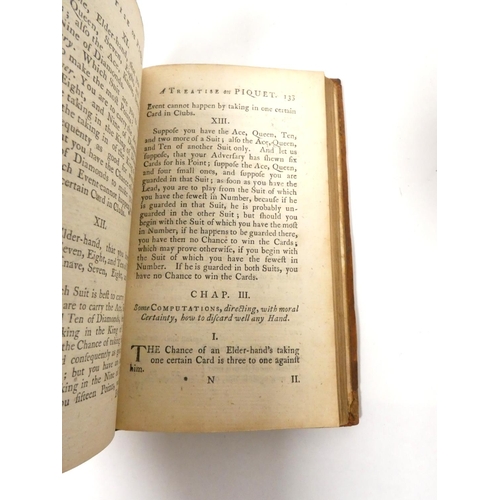 241 - HOYLE MR.  Games of Whist, Quadrille, Piquet, Chess & Back Gammon. 12mo. Rebacked leather. 12th ... 