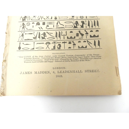 244 - GLIDDON GEORGE R.  Hand-Book to the American Panorama of the Nile Being the Original Trans... 