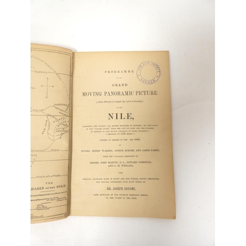 244 - GLIDDON GEORGE R.  Hand-Book to the American Panorama of the Nile Being the Original Trans... 