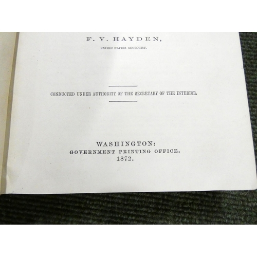 265 - COX E. T.  First Annual Report of the Geological Survey of Indiana. Eng. frontis. Orig. cl... 