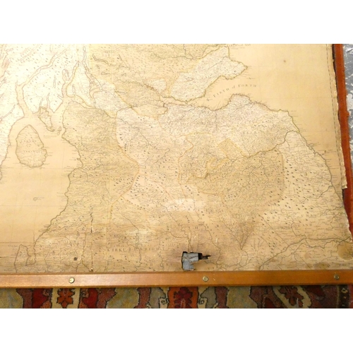 88 - DORRET JAMES.  A General Map of Scotland & Islands Thereto Belonging. Large rolled eng. antique ... 