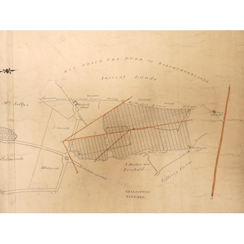 93 - TATE R.  Plan of Shilbottle Colliery also Shewing a Part of the Allotments on Shilbottle C... 