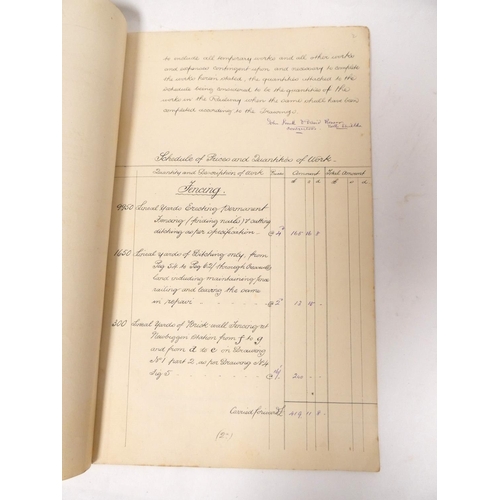 95 - Blyth & Tyne Railway.  Form of Tender & Schedule of Quantities for the Newbiggin B... 