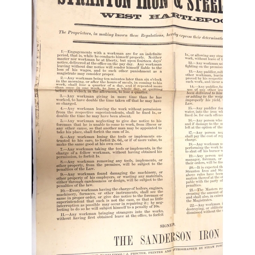 96 - Sanderson Iron & Steel Co.  Rules & Regulations of the Stranton Iron & Steel W... 