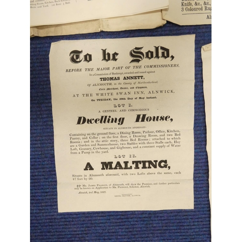 97 - Northumberland Ephemera.  Very detailed hand-bill of furniture & effects to be sold at... 