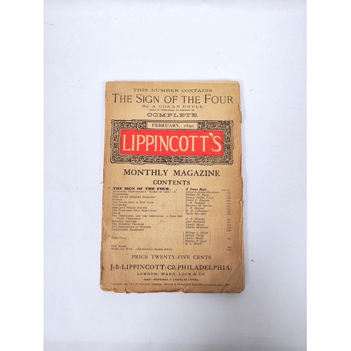 150 - CONAN DOYLE SIR ARTHUR.  The Sign of the Four or The Problem of the Sholtos. Lippincott`s Monthly Ma... 