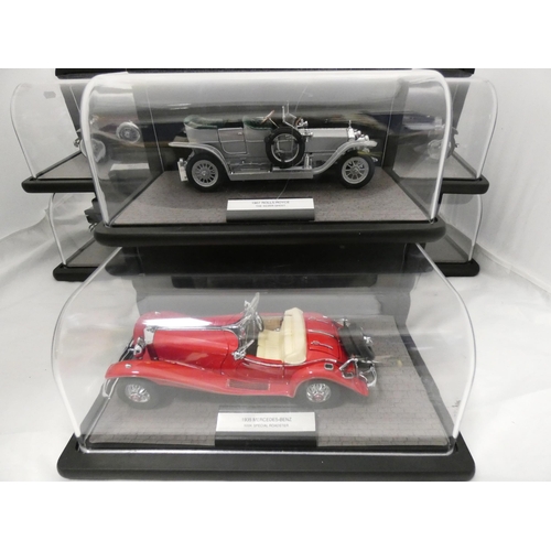 53 - Six diecast classic car models by Franklin Mint Precision Models, made in China c. 1980s, assorted s... 