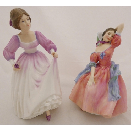 61 - Five Royal Doulton figures to include 'Maytime' HN 213, 'Ashley' HN 3420, 'Anna of the Five Towns' H... 