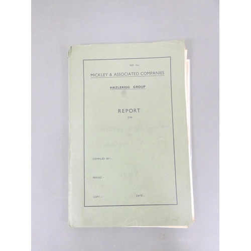 147 - Michael Colliery, Fife.  Fire Report. Orig. prntd. wrappers with plans in pocket. 1968; a similar re... 