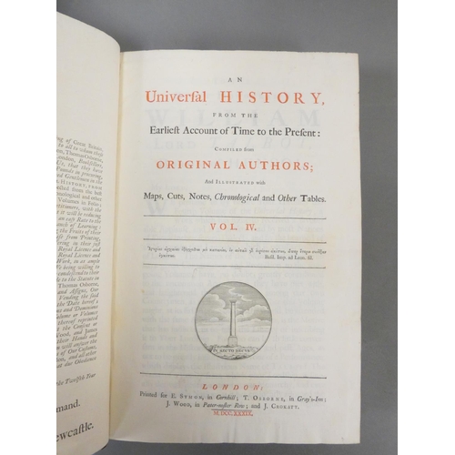 270 - An Universal History from the Earliest Account of Time to the Present Compiled from Original Authors... 