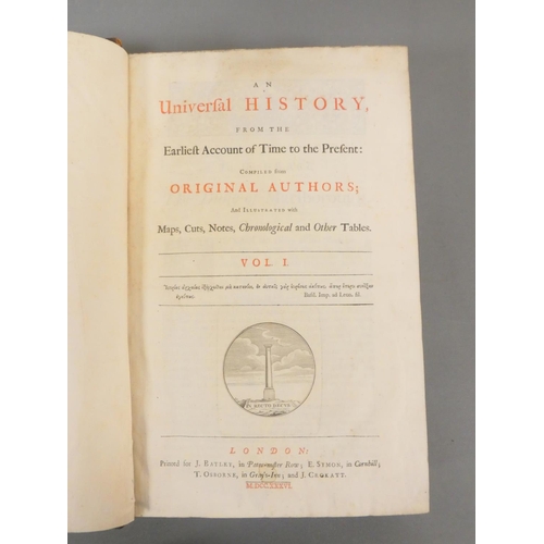 270 - An Universal History from the Earliest Account of Time to the Present Compiled from Original Authors... 