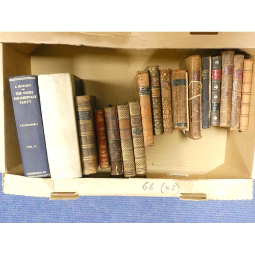 66 - Calf Bound & others.  2 cartons of various, mainly odd vols.