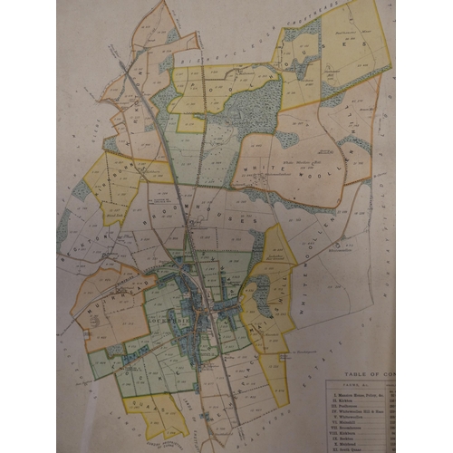 112 - Unframed plan, 'Lockerbie Estate in the Parish of Dryfesdale 1888', and a Dutch-style watercolour, u... 