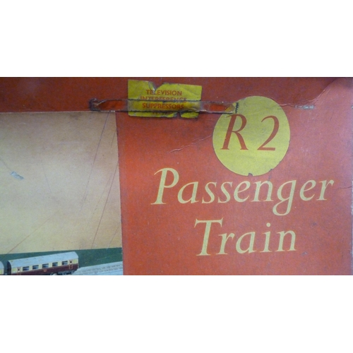 13 - Tri-ang OO gauge R2 Passenger Train (incomplete) containing 47606 loco, coaches and track, also a Tr... 